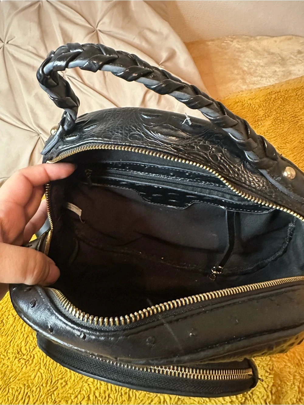 Black Round Backpack